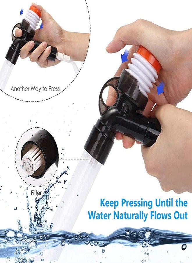 VAYINATO® (Press Type QL-08G) 3 in 1 Aquarium Gravel Cleaner | Water Changer with Glass Algae Scrapper | Suitable for Aquarium Height 92CM by Petzlifeworld - Image 2